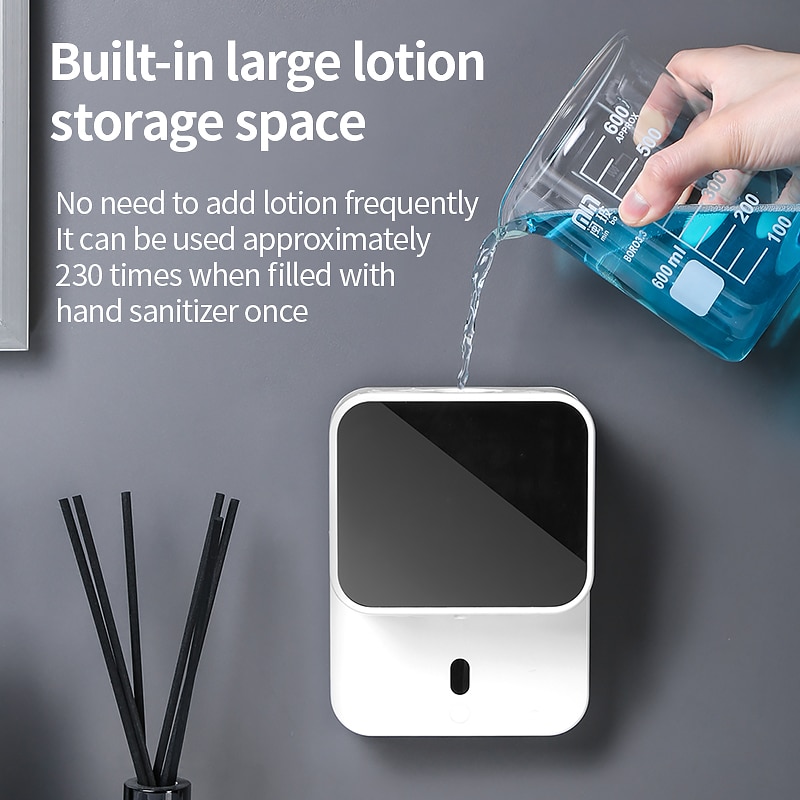 Automatic Washing Machine Foam Antibacterial Smart Sensor Soap Dispenser Hand Sanitizer Home Wall Hanging With LED Display