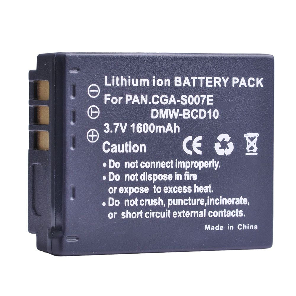 S007E CGA-S007 Li-ion Battery For Panasonic Lumix DMC TZ50 TZ15 TZ1 TZ2 TZ3 TZ4 TZ5 DMC-TZ2EB-S DMW-BDC10