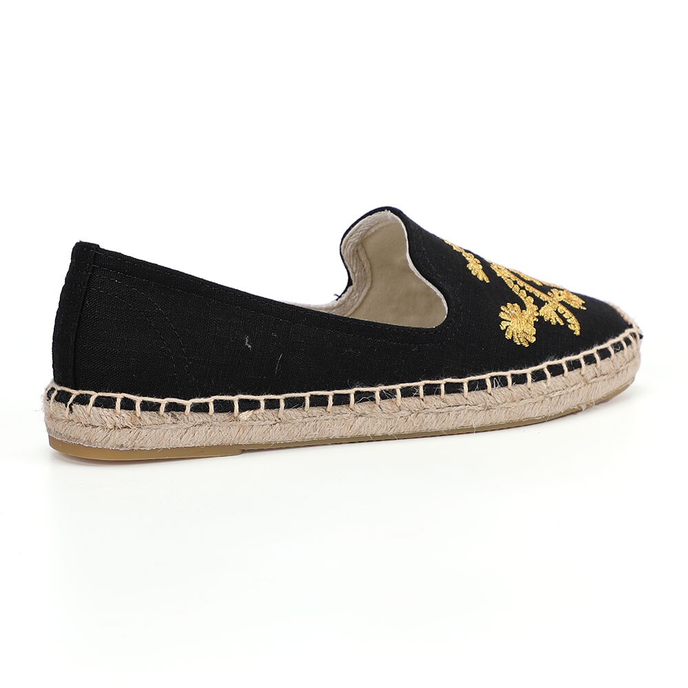 Dames 2022 Ronde Neus Espadrilles Platte Schoenen Dames Mode Echte Gehaaste Hennep Zapatillas Mujer Sapatos Comfortabele Casual