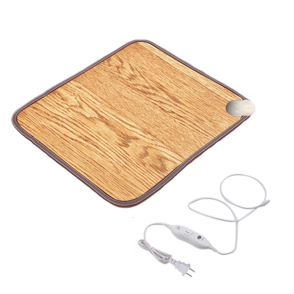 3 Sizes Office Heating Foot Mat Home Electric Heated Carpet Leather Heating Foot Mat Warmer Electric Heating Pads: 50x55cm A