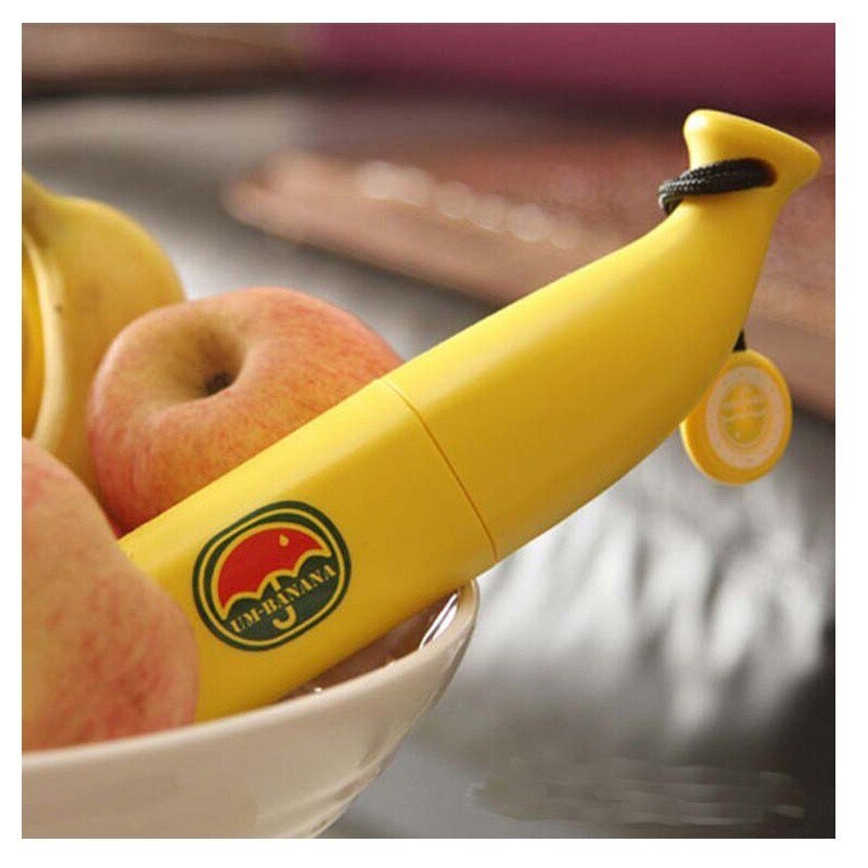 Banan regn parasoll söt dam barn paraply dam nyhet barn skydd vindtätt hopfällbara paraplyer solskydd