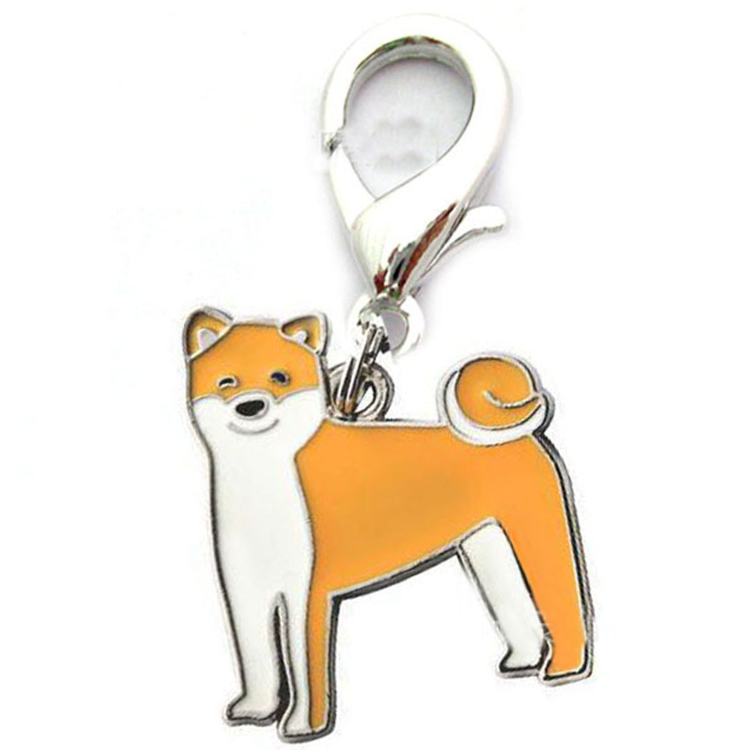Disco de identificación para perro colgante de 25mm con placa de identificación de Mascota, accesorios de esmalte, Collar con etiqueta para perro, etiquetas de identificación en 15 colores
