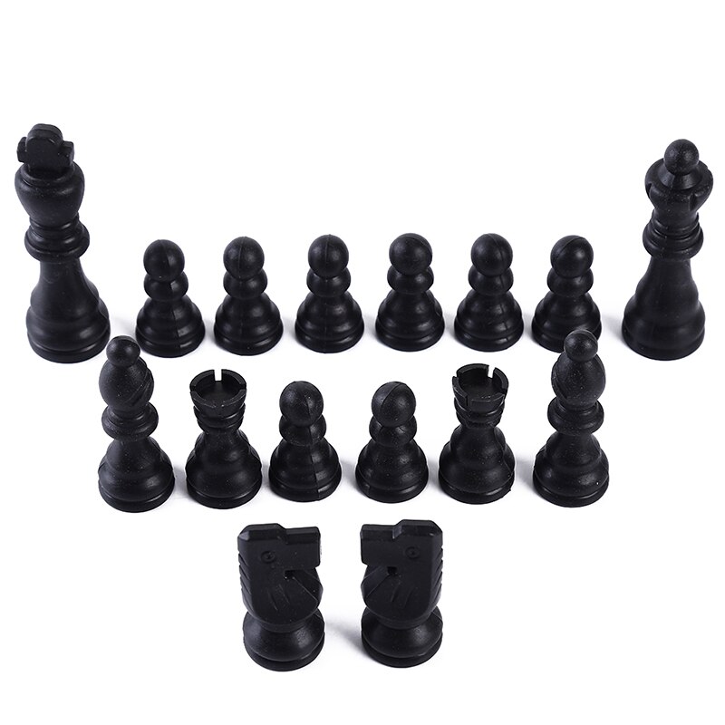 Skakbrikker plastik komplette skakmænd internationalt ordskakspil underholdning uden skakbræt 81mm backgammon 1 pakke