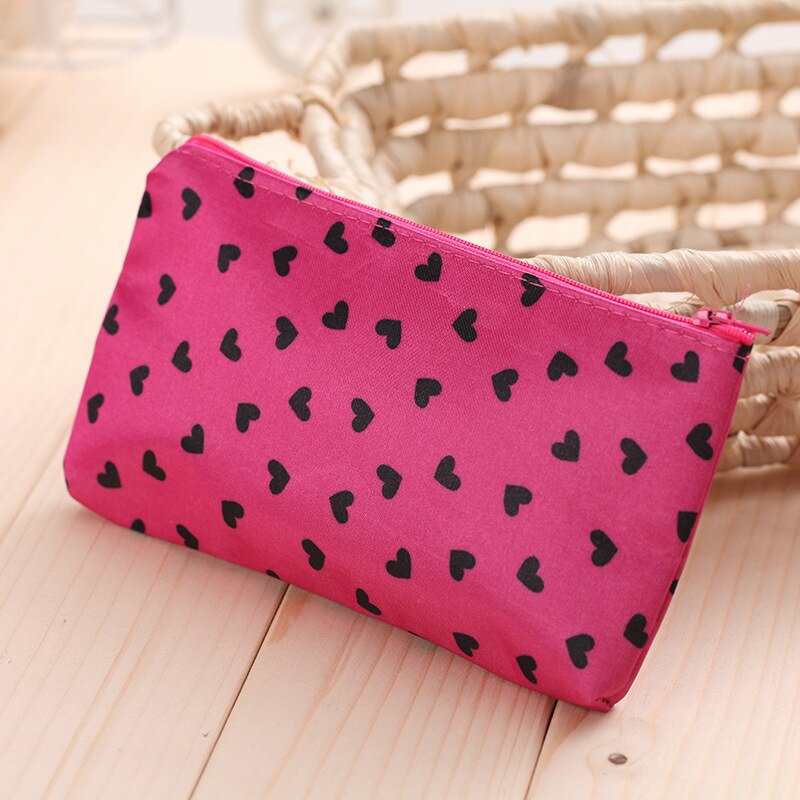 Reise Kosmetikerin Liebe Herz Kosmetik Tasche Satin wasserdichte Kleine Make-Up Tasche Frauen Lagerung Paket Fall Tasche Veranstalter: B