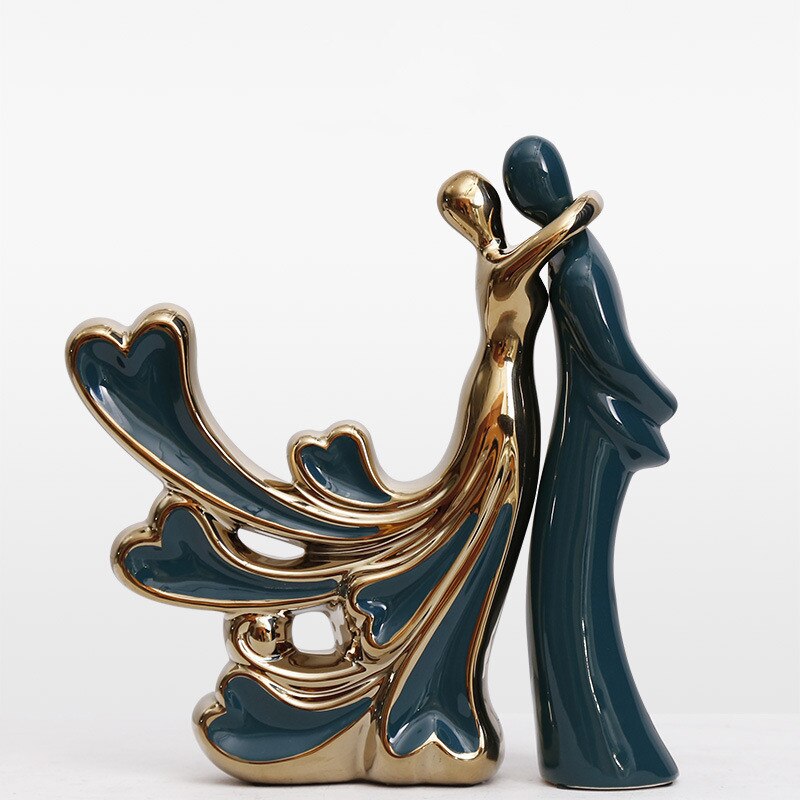 [HHT] nordisch keramik paar Skulptur Liebe Kuss paar Statue Hause dekoration schlafzimmer wein schrank hoch-Ende-hochzeit