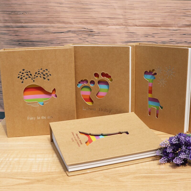 100 Zakken 6Inch Baby Souvenirs Groei Memorial Picture Fotolijst Fotoalbum Baby Voor Kids Hand &amp; Voetafdruk imprint