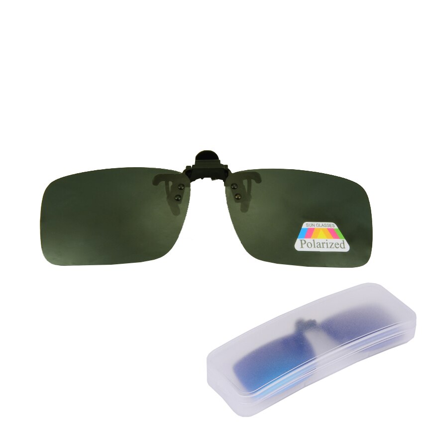 Polarized Clip On Sunglasses Men Women Near-Sighted Driving Night Vision Eyewear UV400 Cycling Fishing Glasses Clip with Box: F09 with box