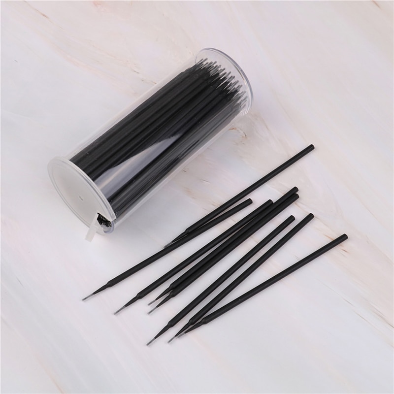 100 Stks/pak Wattenstaafje Microbrushes Wimper Extension Duurzaam Micro Individuele Applicators Wattenstaafje Wegwerp Make-Up Kwasten