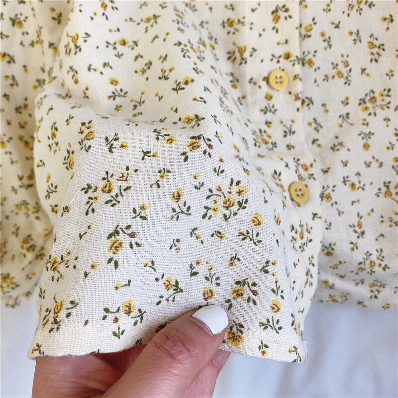 Kleine Lolita Verse Bloemen Shirt En Najaar Product Koreaanse Kinderen Kanten Kraag Top Factory Outlet