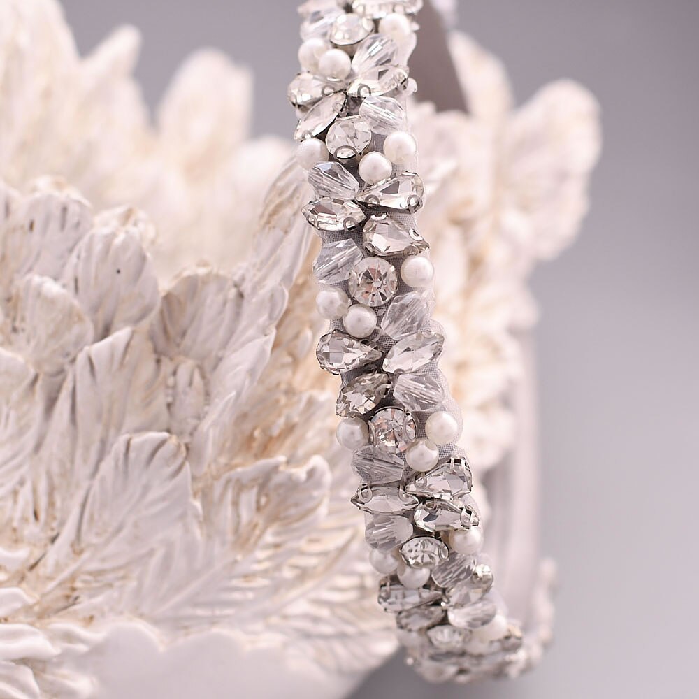 Luxe barokke kleurrijke waterkristal brede hoofdband veelkleurige strass haarband bruids bruiloft haaraccessoire