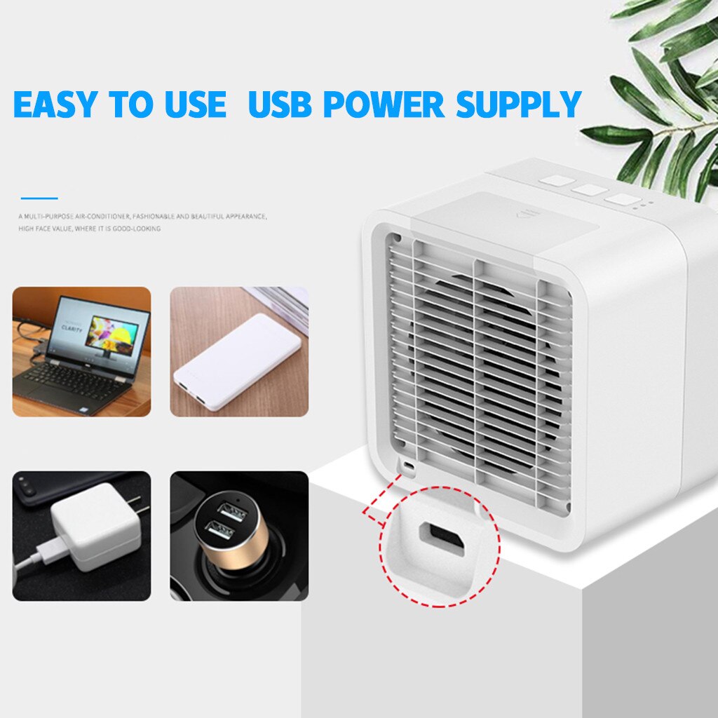 Portable Mini Air Conditioner Air Cooler Multi-function Table Air Conditioning Fan Aromatherapy Home Refrigerator Cooler#g40