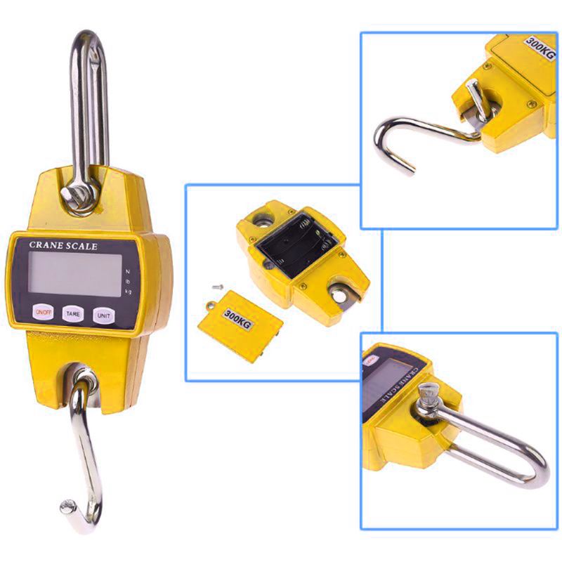 Digital Crane Scale Mini Hoist 300 kg / 50 Industrial Heavy Duty Hanging Scales B85C