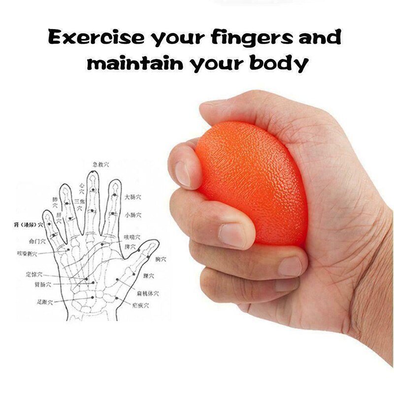 1pc Gel Egg Stress Ball Hand Exercise Finger Relax Squeeze Relief Adults Toys
