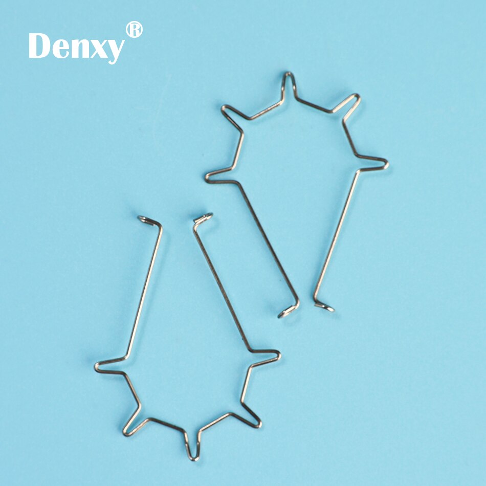 Denxy 30pcs Orthodontic 5 looped wire Anterior root torque five looped wire Metal Ligature wire orthodontic wires