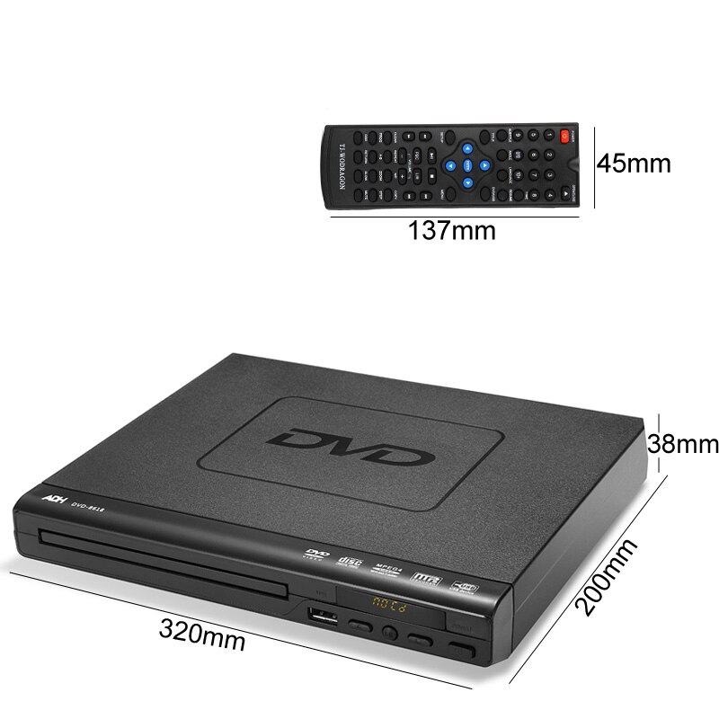 110V-240V USB Portable Multiple Playback DVD Player ADH DVD CD SVCD VCD Disc Player Home Theatre System With Romote Control