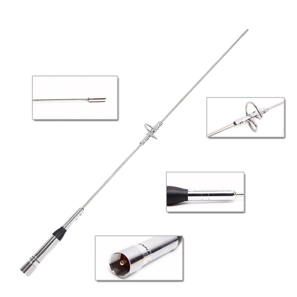 NAGOYA NL-770S banda Dual VHF/UHF 144/430MHz 2,15/3.0dBi 150W de alta ganancia NL770S antena y montaje de Clip y Cable