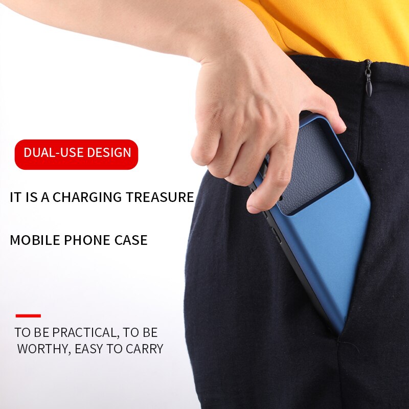 Capa de bateria de carga à prova de choque para samsung galaxy a50 caso de bateria de carregamento separado de energia inteligente 5000mah capa