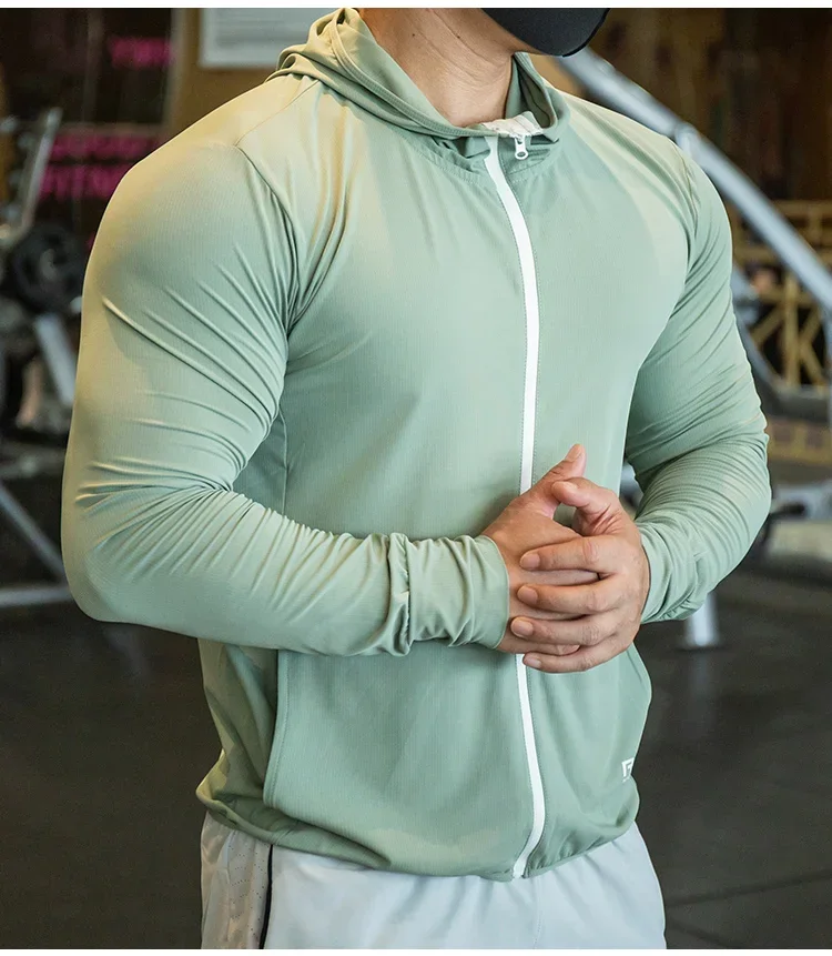 Men's Compression T-shirt Muscle zipper Shirts Light Weight Slim Fit Long Sleeve Workout Gym T-Shirts Soft Tees Bodybuilding: XS / Brown