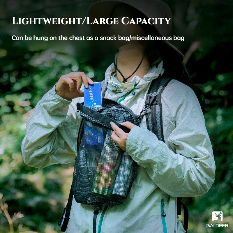 Upgrade Storage Bag Outdoor Hiking Portable Kangaroo Pouch Lightweight Shoe Bag for Travel Mountaineering with 2pcs Buckle