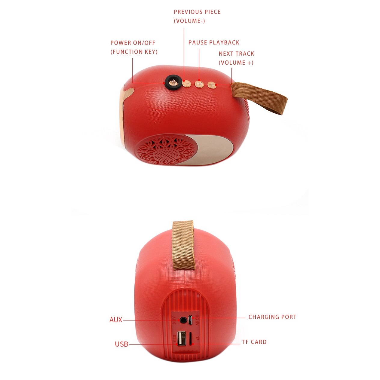 Gouden Ei Bluetooth Speaker Subwoofer Mini Speaker Board Draagbare Mini Ronde Vat