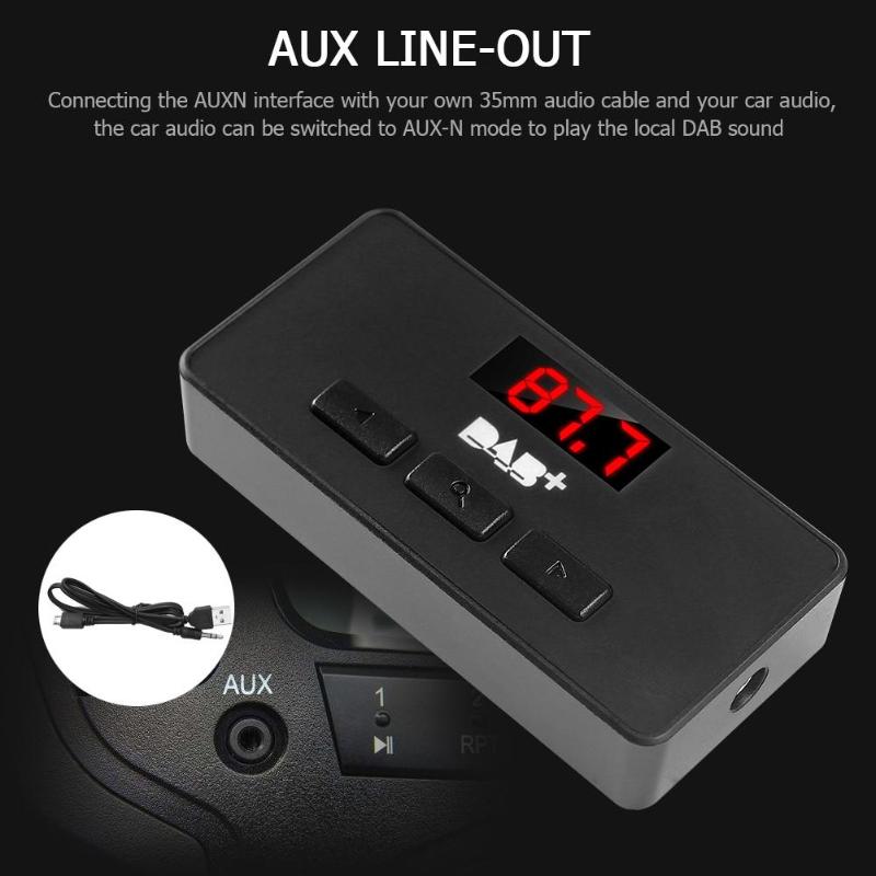 DAB/DAB + Digitale Box Radio Omroep Ontvanger FM Tuner voor Europese FM Radio Line Out FM Output Auto DVD Antenne Digitale Audio