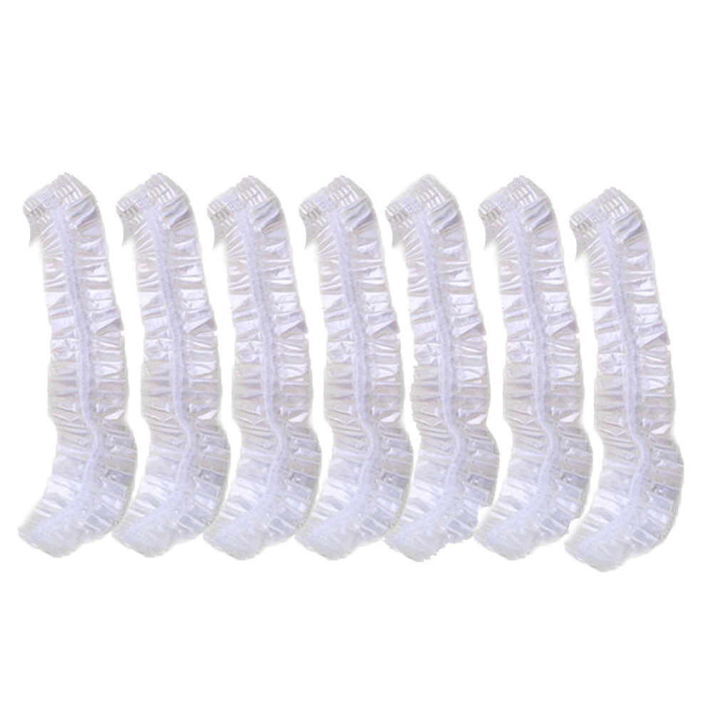 100 Pcs Disposable Shower Cap Plastic Waterproof Headgear Hotel Hair Dye Shower Cap Transparent Plastic Beauty Salon Cap Cling