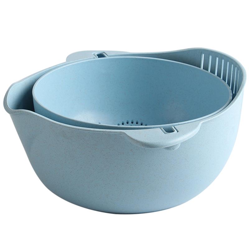 Keuken Zeef/Vergiet Kommen Set Praktische 2 In 1 Groente Zeef Kom Wassen Kom Keuken Gereedschap: 3