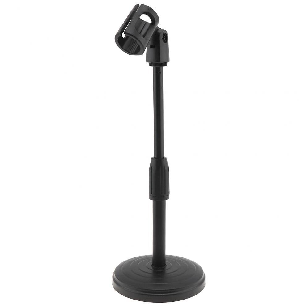 Portable Desktop Lifting Plastic Weighted Disc Microphone Stand for General Meeting / Computer Microphone / Live Broadcast