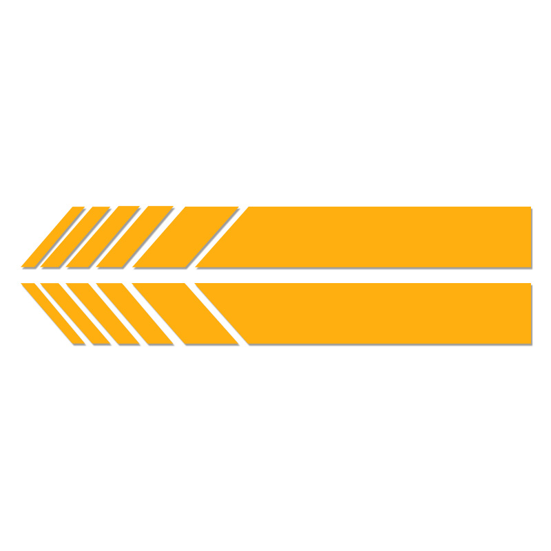 2PCS Car styling Rearview Mirror Side Decal Stripe for Ford Fiesta EcoSport ESCORT focus 1 focus 3 focus 2 car stickers: yellow