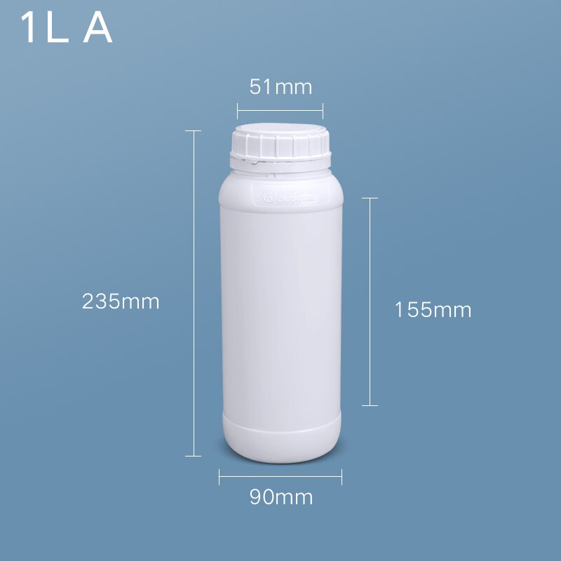 Thicken plastic fluorinated bottles chemical organic solvents container 50ML,100ML,200ML,250ML,500ML,1000ML: 1000ML B