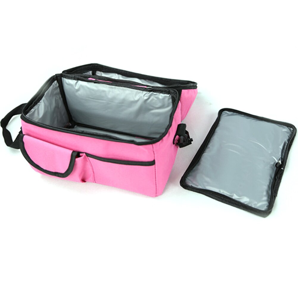 Breast Milk Double Layer Cooler Tote Food Thermal Insulated Cold Container Lunch Bag Zipper Camping Large Capacity Carrier
