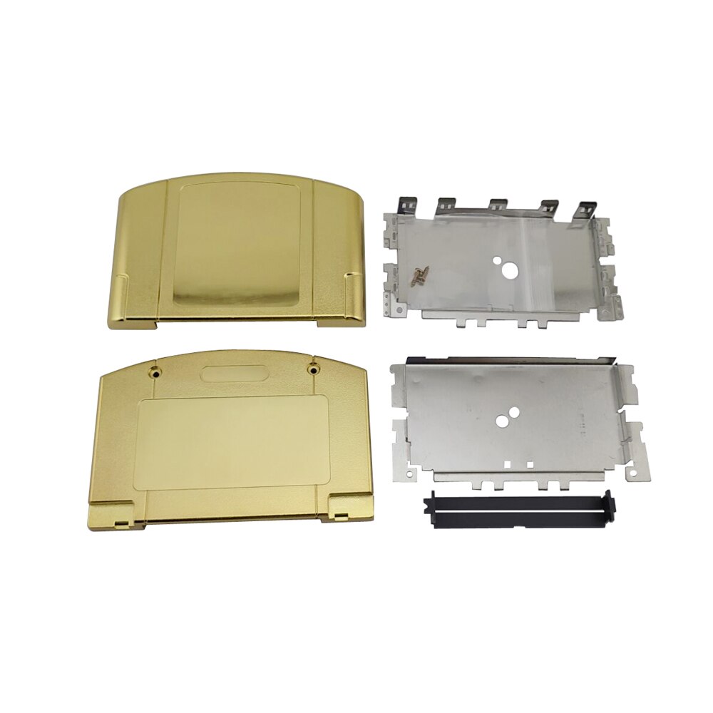 Replacement Game cartridge Cover Plastic Case for N64 Game card housing: Gold Plating