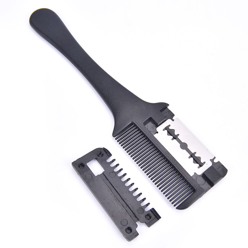 Double Side Hair Razor Comb Layer Shaper Cutting Thinning Comb with Blade