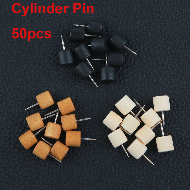Chinchetas de madera para decoración, tachuelas de cabeza de madera, tachuelas de mapa de madera, Pin de marcado para tableros de corcho, proyectos de manualidades DIY, 20-50 Uds.: S / Multicolor