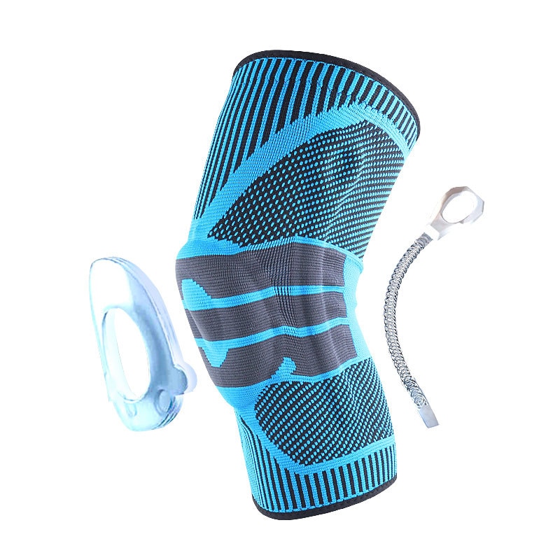 1 Pcs Silicone Spring Full Knee Brace Strap Patella Medial Support Strong Meniscus Compression Protection Sport Pads Running #ED