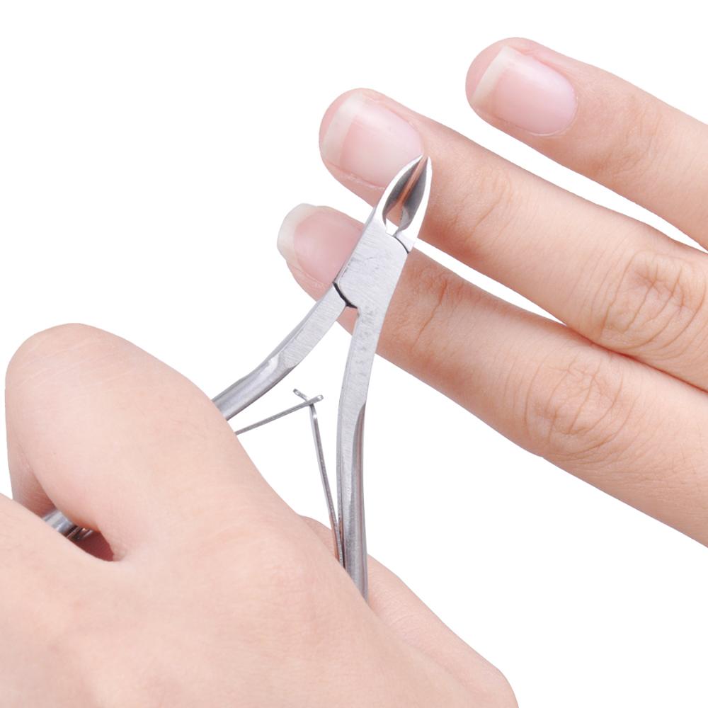 Sliver nagelriem nagelkunst roestvrijstalen knipper manicure tang snijgereedschap voor stijl