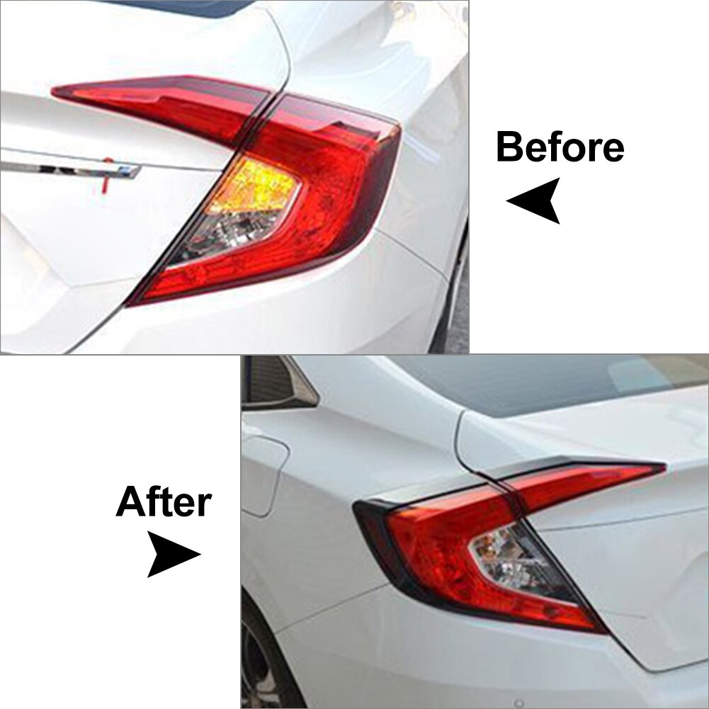 Carbon Fiber Abs Plastic Auto Achterlicht Cover Achterlicht Strips Voor Honda Civic Sedan