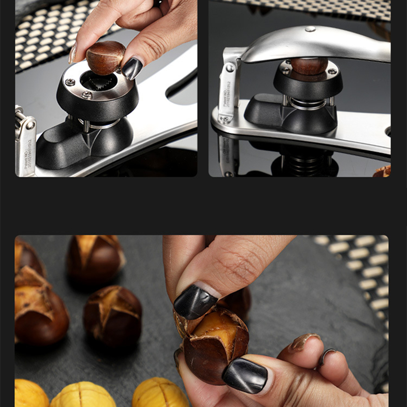 Stainless Steel 2 in 1 Quick Chestnut Clip Walnut Pliers Metal NutCracker Sheller Nut Opener Kitchen Tools Cutter Gadgets