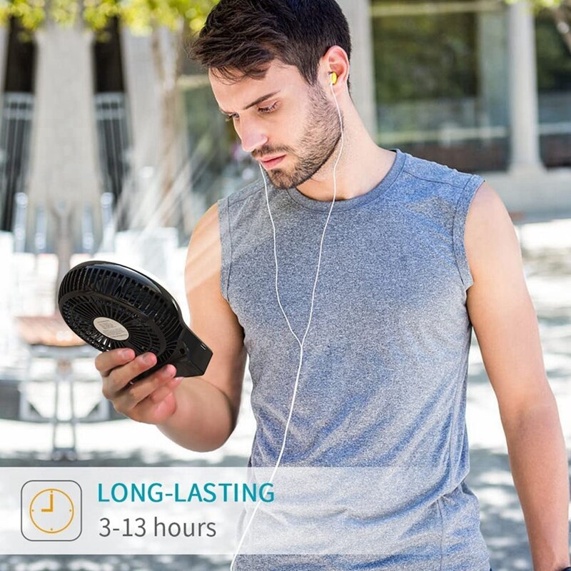 OPOLAR Mini Fan USB Desk Fan Small Portable Hand Held Fan 2200Mah Rechargeable Battery Fan For Office Desktop Travel Camping