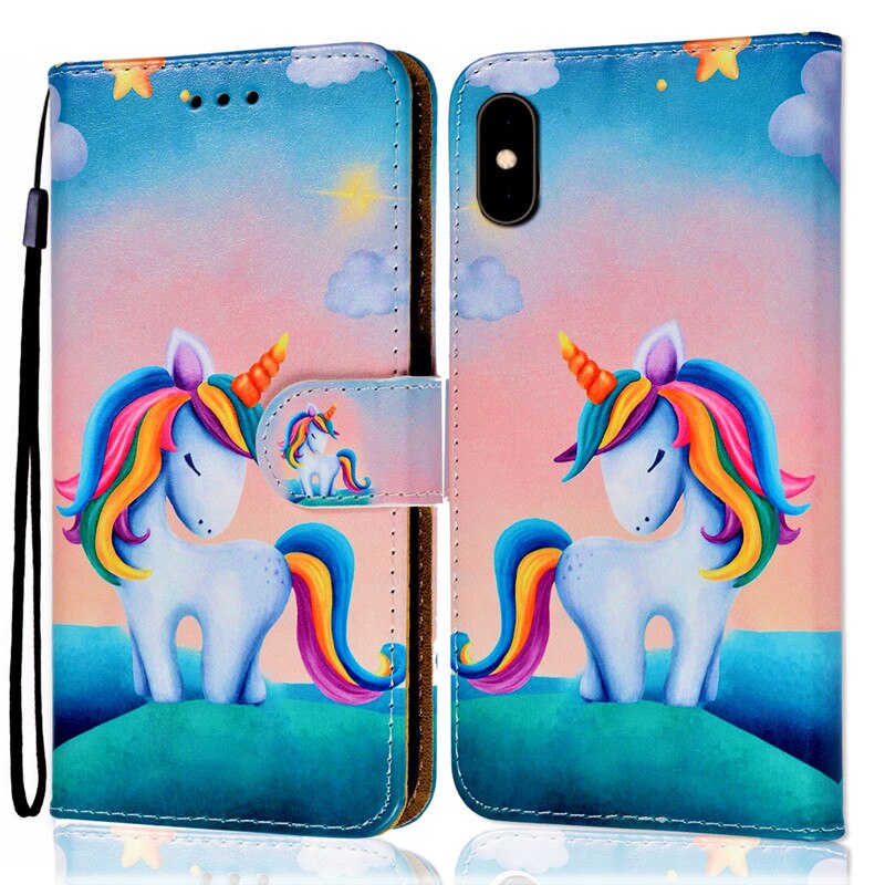 Leather Flip Wallet Cover For Alcatel 1S Cases Girls Boys Kids Cartoon Case For Alcatel 1S 1 S 5028D 5028Y 5024D Cover: Alcatel 1S 5028D / B7