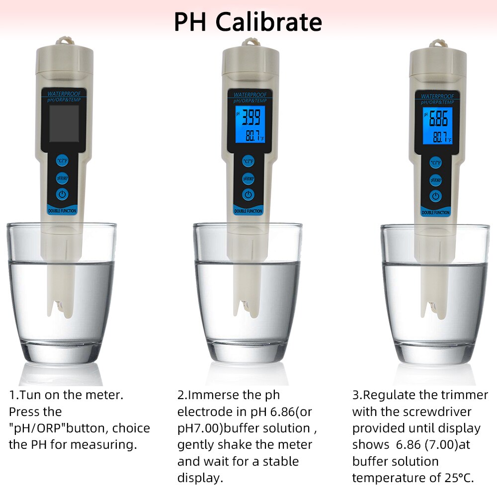 ORP-3569 3 en 1 PH ORP temperatura medidor potencial Redox de ORP Monitor con sonda reemplazable cantidad de agua pureza analizador