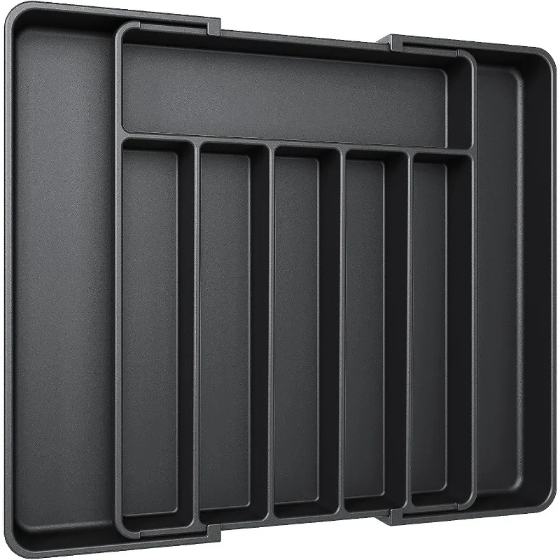 Besteck, erweiterbare Küchenschublade, Küchen-Organizer, verstellbarer Speisekammer-Organizer, Utensilien-Besteck-Schublade für Gabeln, Messer