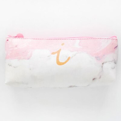 1 kpl/myy ytimekäs kawaii penaali söpö vaaleanpunainen vino raitakuvio koulutarvikkeet paperitavarat kynärasia penaalipussi: B