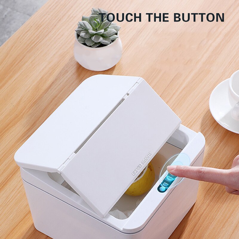 Intelligent Trash Bin Automatic Touchless Trash Can Intelligent Infrared Motion Sensor Garbage Cans Home Desktop Smart Dustbin