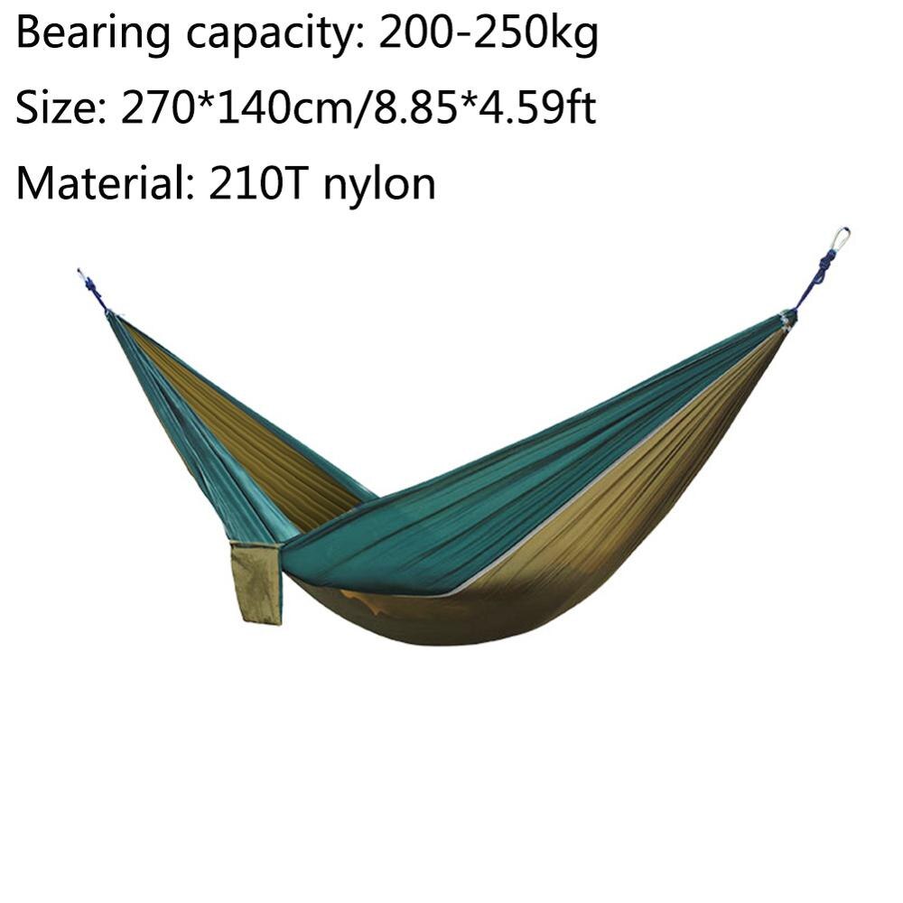 Draagbare Hangmat Outdoor Tuin Hangmat Voor Travel Camping Swing Canvas Streep Opknoping Bed Hangmat: 07 270x140cm