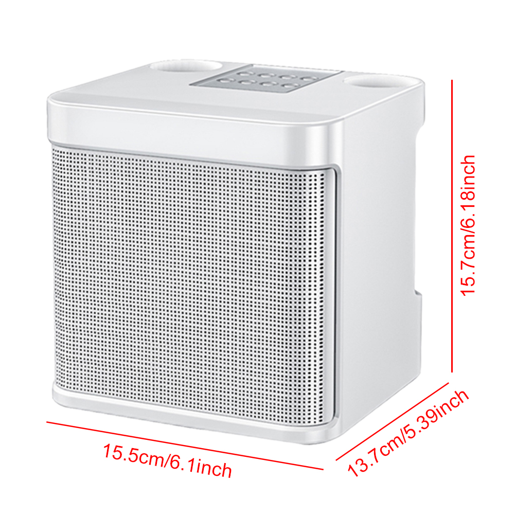 YS203 Altavoz Bluetooth portátil con 2 micrófonos inalámbricos Máquina de Karaoke Estéreo envolvente Karaoke en casa para niños Adultos