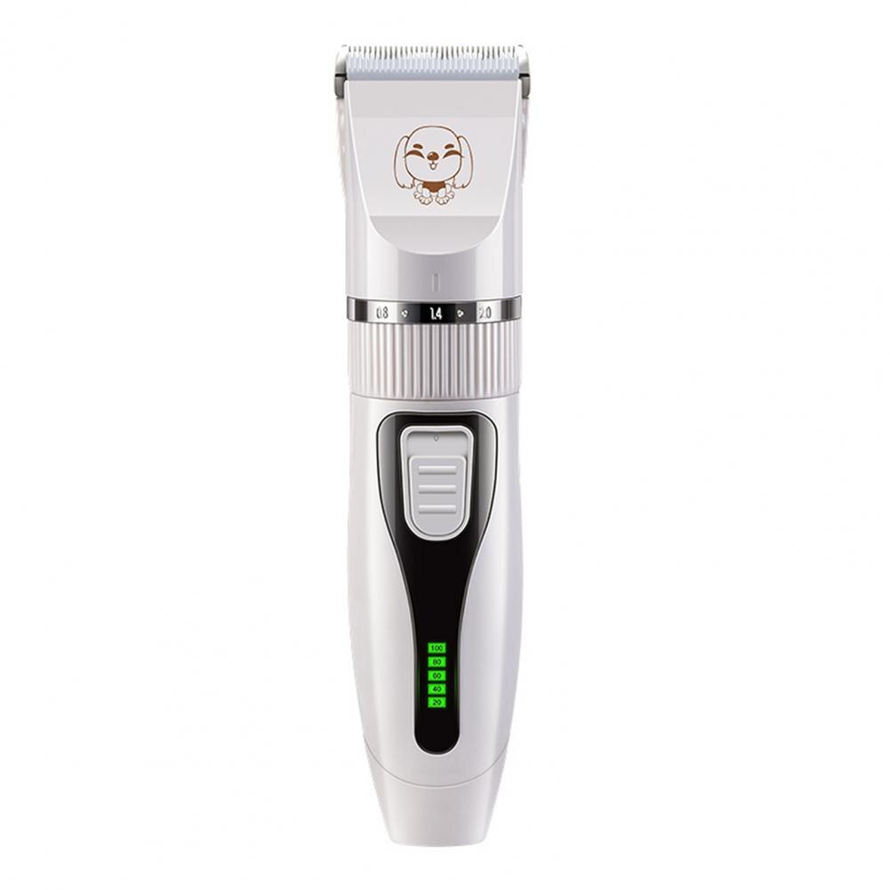 Pet Hair Remover Rechargeable Easy Operation Pet Hair Clipper Stainless Steel 1 Set Mini Electric Pet Hair Trimmer: White