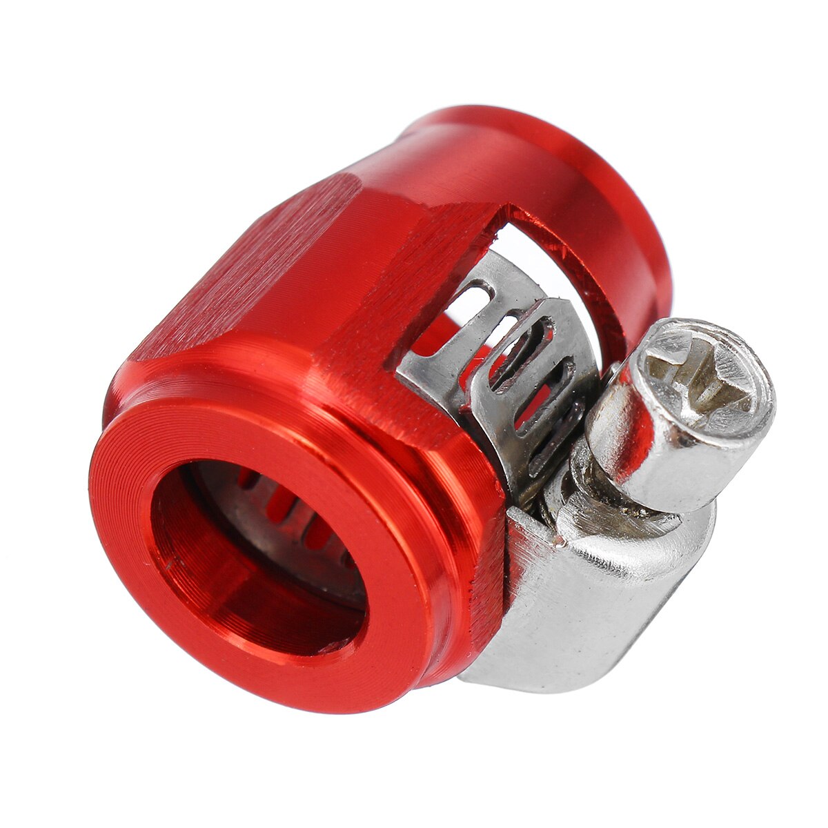 AN4 Hex Hose Finisher Clamp With Screw Band Hose End Cover Fitting Adapter Hose ClampFuel Oil Water Tube Hose Finishers