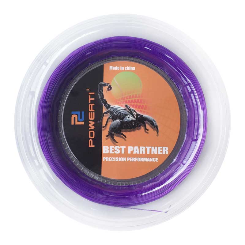 POWERTI – ficelle de raquette de Badminton, bobine de 200m, 0.72mm, ronde d'entraînement, Orange, Sport: purple