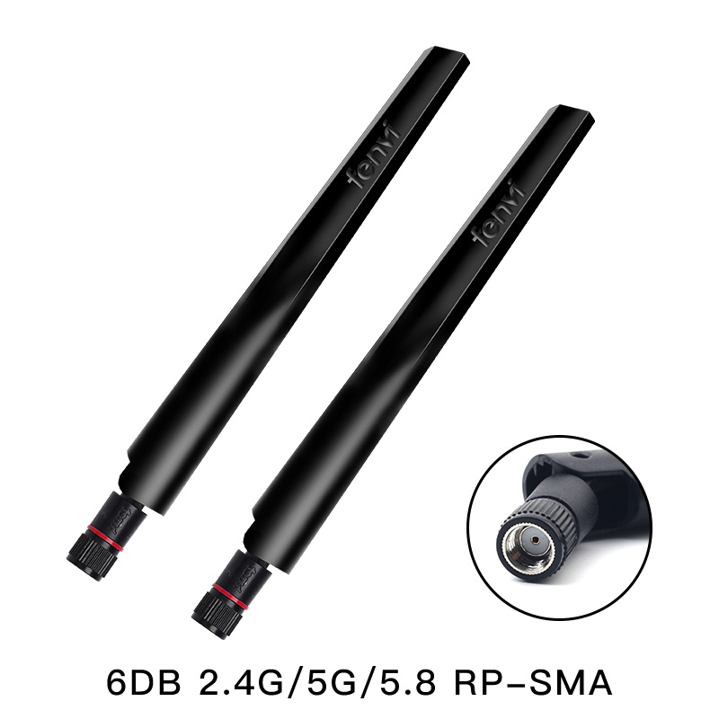 2.4G/5GHz 6DBi 10Dbi RP-SMA Connettore Maschio Antenna WiFi Wireless Esterna Router Universale Antenna Scheda di Rete per AX210 AX200: WHITE
